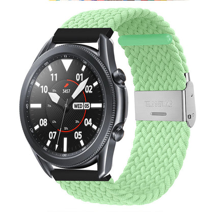 Simple Solid Color Buckle Woven Nylon Watchband