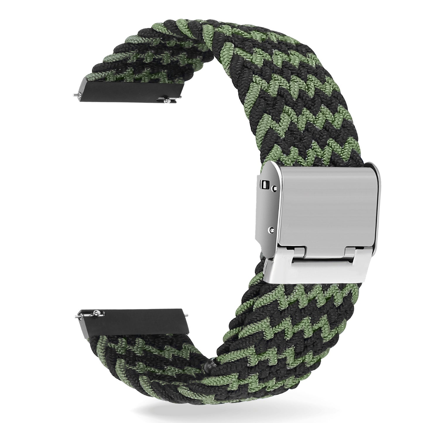 Simple Solid Color Buckle Woven Nylon Watchband