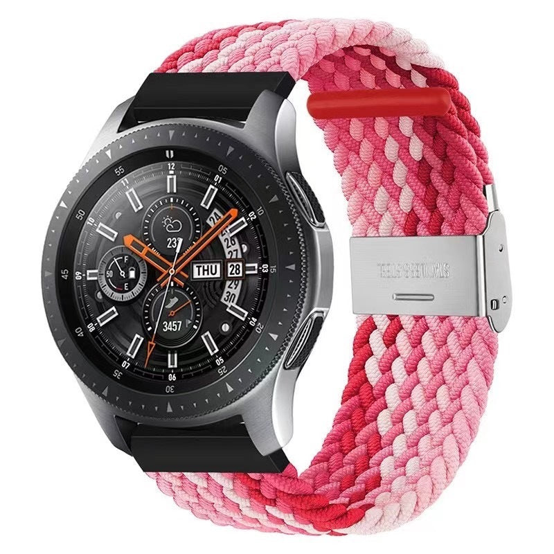 Simple Solid Color Buckle Woven Nylon Watchband