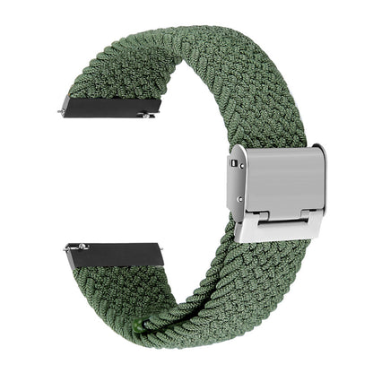 Simple Solid Color Buckle Woven Nylon Watchband