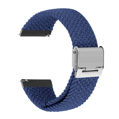 Simple Solid Color Buckle Woven Nylon Watchband