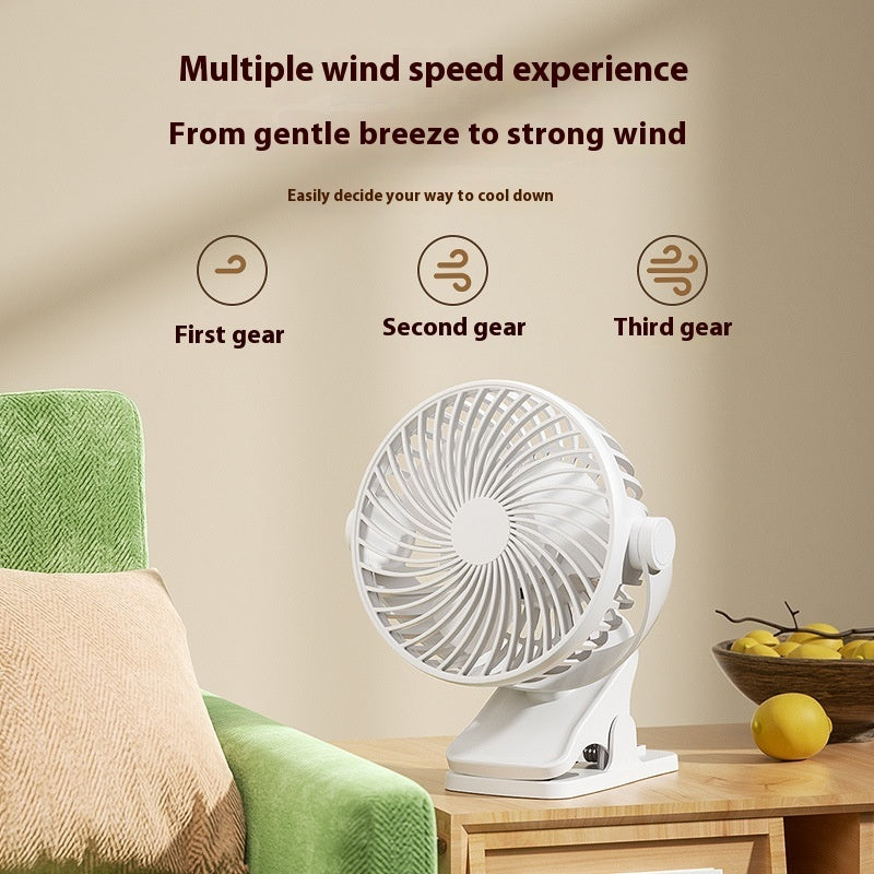 Multifunctional USB Student Dormitory Charging Portable Office Noiseless Electric Fan