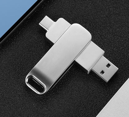 Mobile USB Drive Wholesale Rotating Metal Computer Cellphone Dual-use Fast Transmission