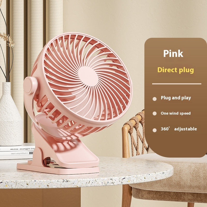 Multifunctional USB Student Dormitory Charging Portable Office Noiseless Electric Fan