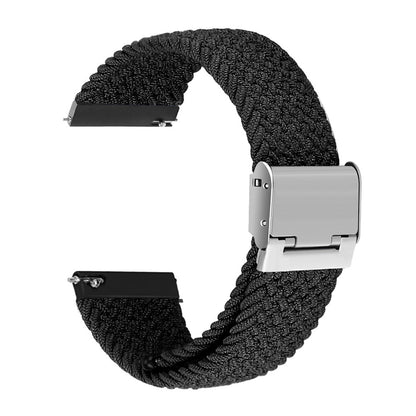 Simple Solid Color Buckle Woven Nylon Watchband