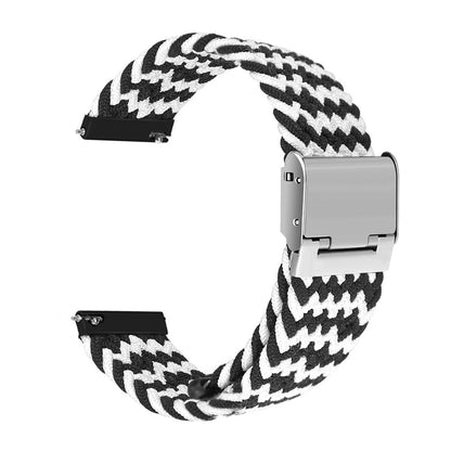 Simple Solid Color Buckle Woven Nylon Watchband