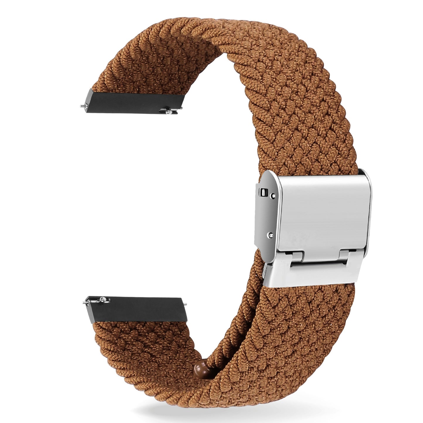 Simple Solid Color Buckle Woven Nylon Watchband