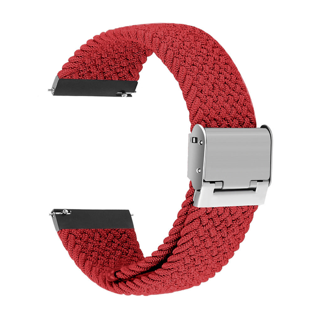 Simple Solid Color Buckle Woven Nylon Watchband