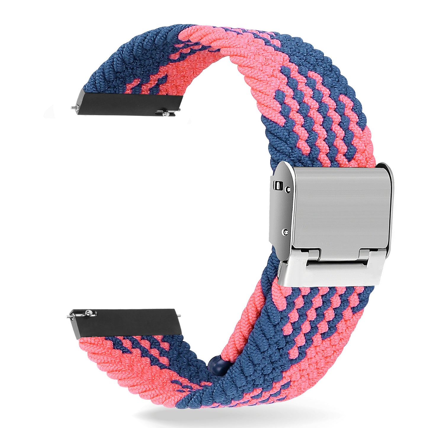 Simple Solid Color Buckle Woven Nylon Watchband