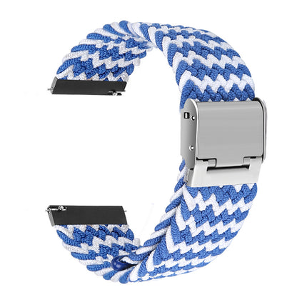 Simple Solid Color Buckle Woven Nylon Watchband