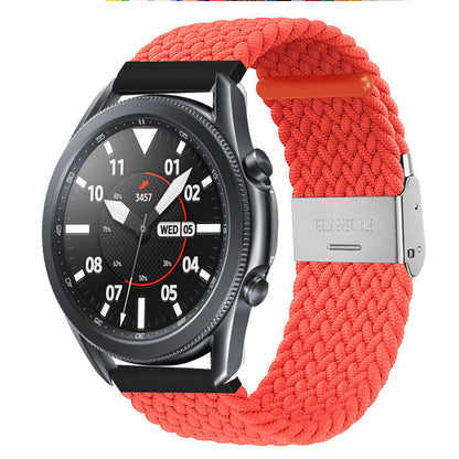 Simple Solid Color Buckle Woven Nylon Watchband