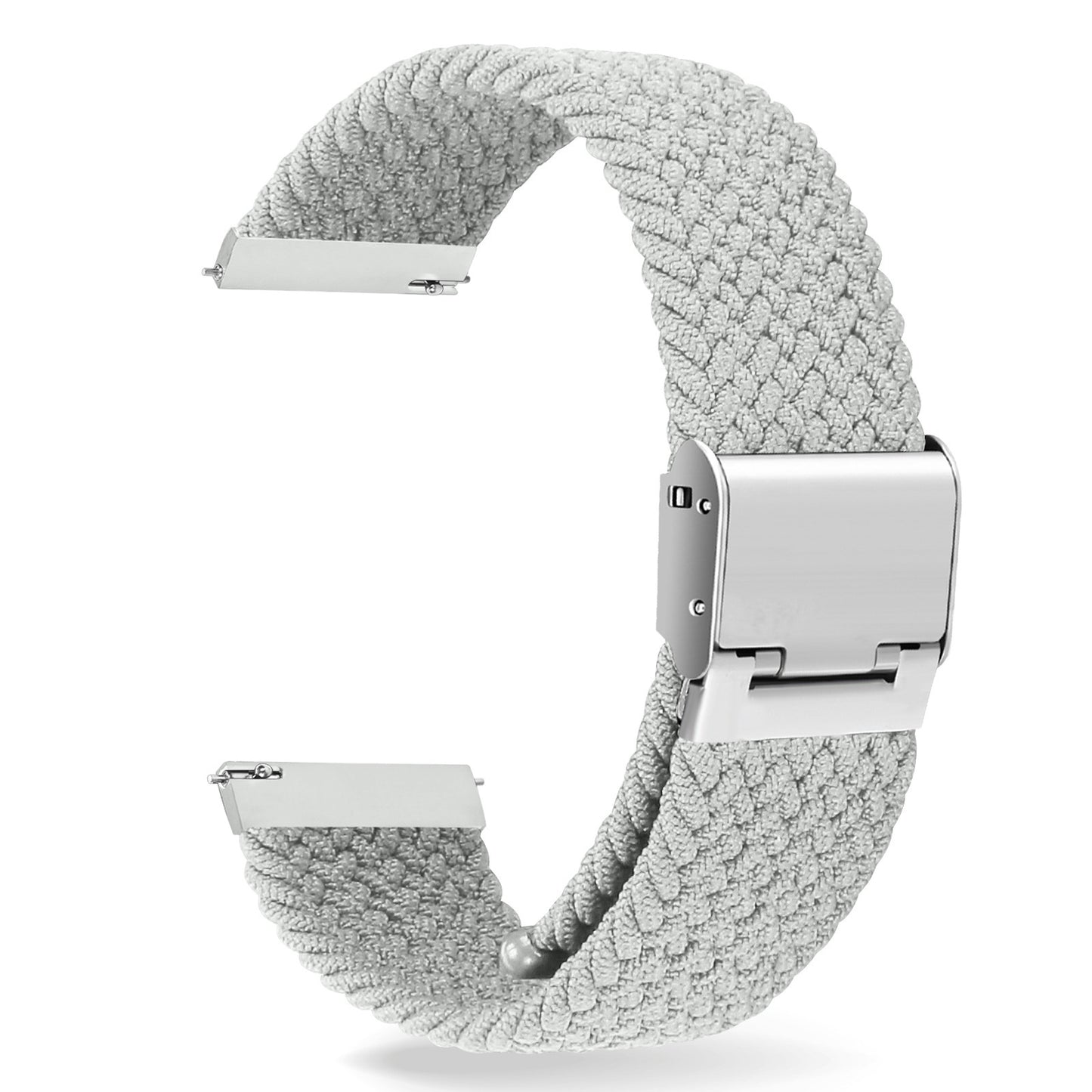 Simple Solid Color Buckle Woven Nylon Watchband