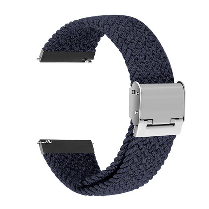 Simple Solid Color Buckle Woven Nylon Watchband