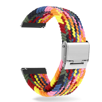 Simple Solid Color Buckle Woven Nylon Watchband